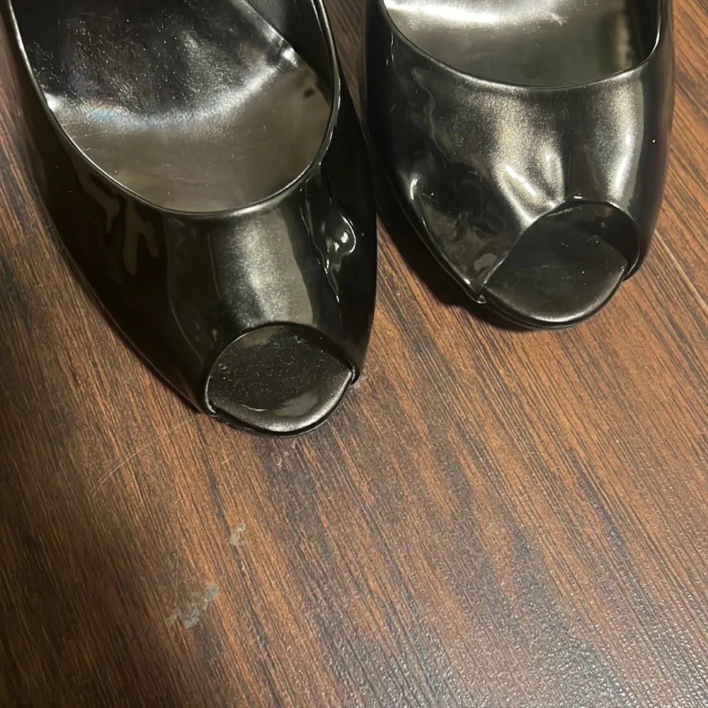 Miu Miu Gunmetal Open Toe Pumps - Picture 8 of 8